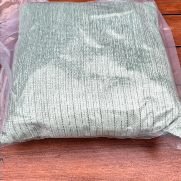 2pc of Checkerboard Woven Cotton Square Throw Pillow Mint Green Indoor - Picture 2 of 3